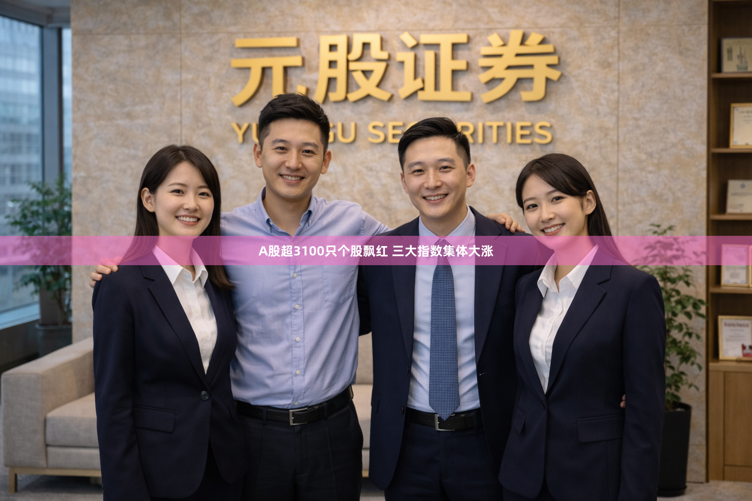 A股超3100只个股飘红 三大指数集体大涨